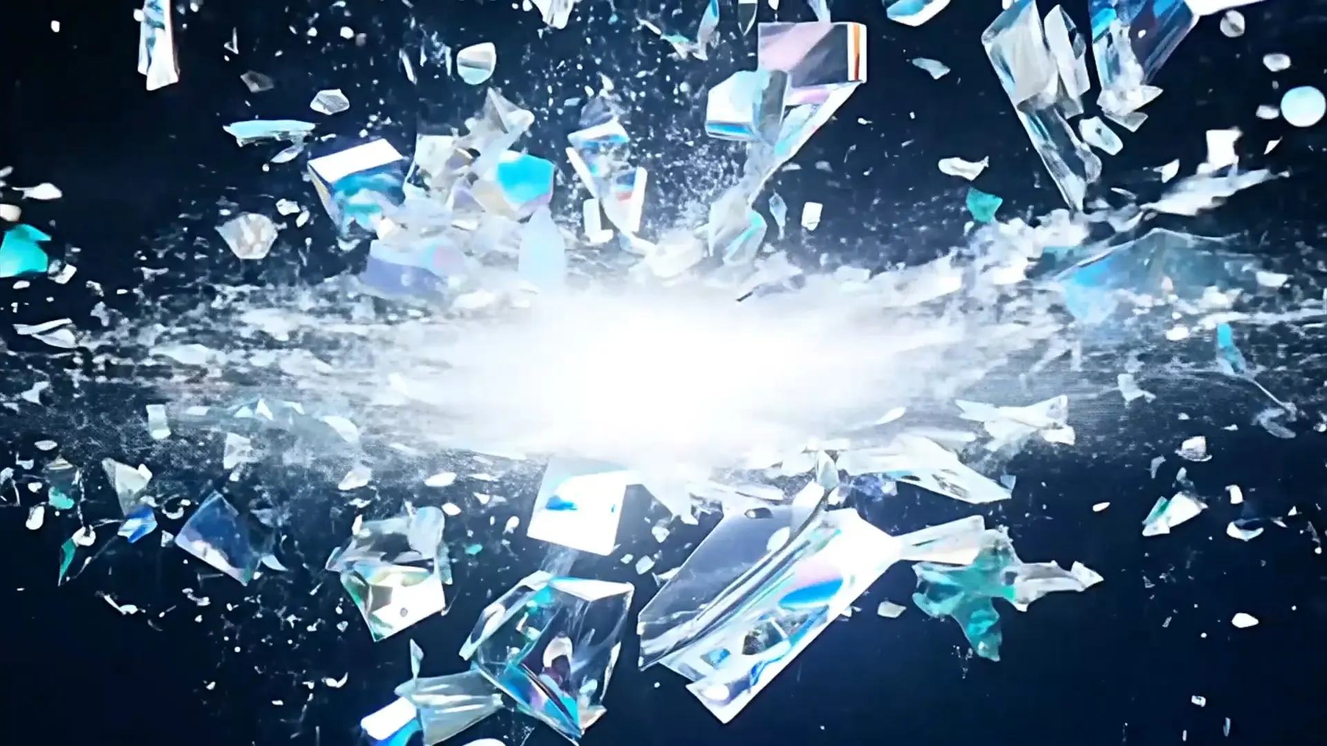 Glass Shatter Explosion Overlay for Action Logo Animation